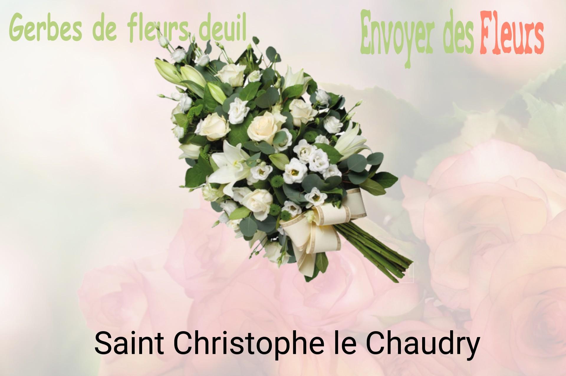 Gerbe de fleurs de deuil livrée à Saint-Christophe-le-Chaudry